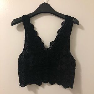 Free People intimates size small black crop top
